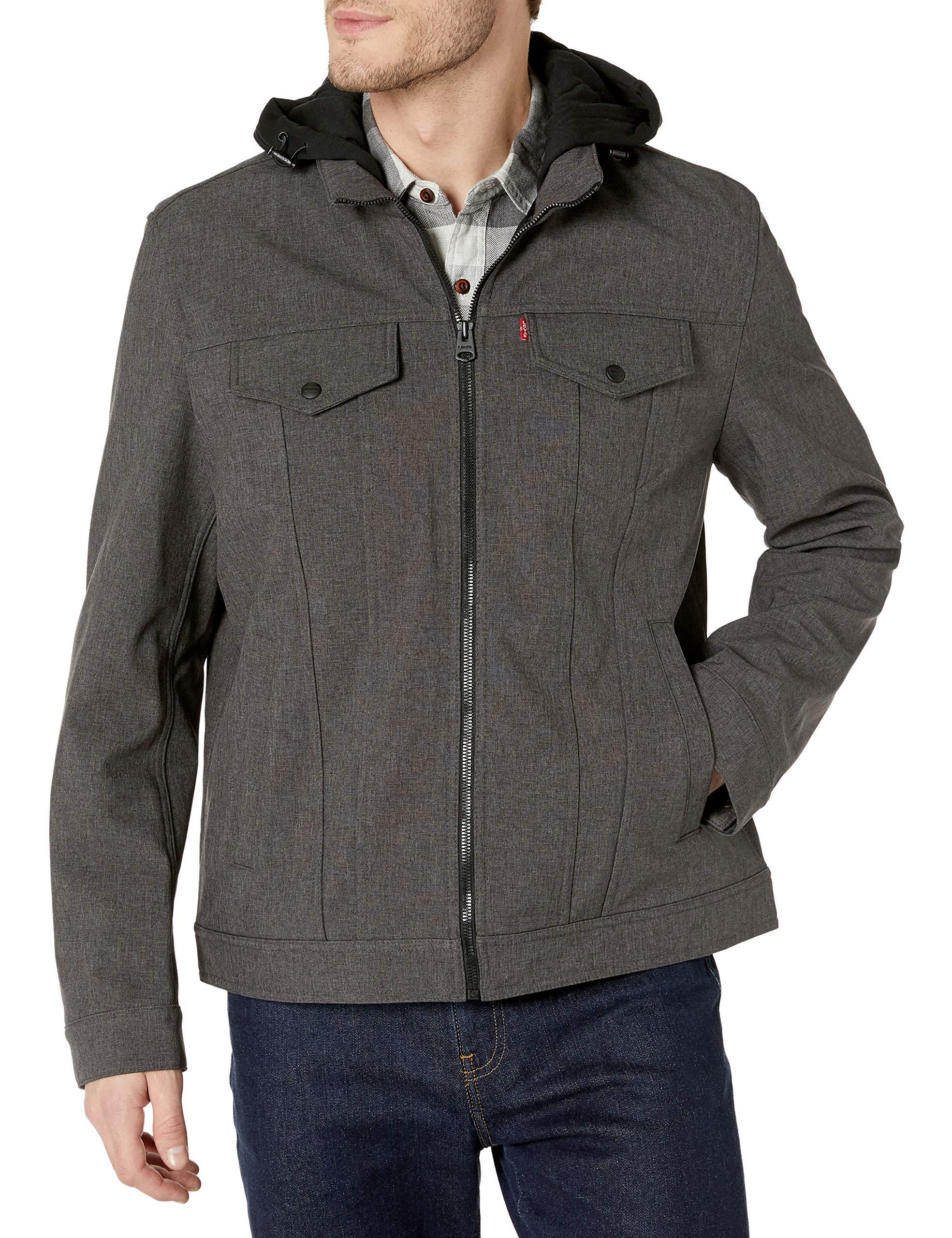 Levi's Fleece Soft Shell Hooded Trucker Jacket for Men Lyst