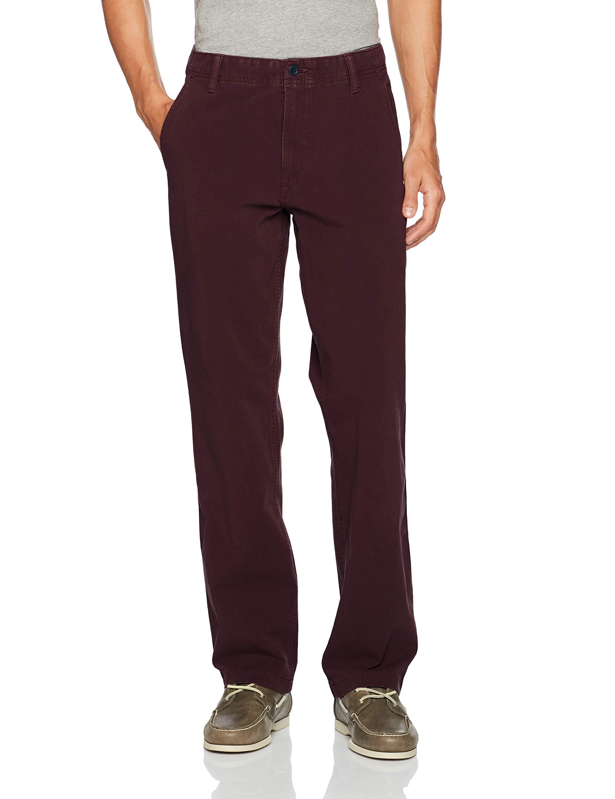Dockers Straight Fit Downtime Khaki Smart 360 Flex Pants in Red for Men - Lyst