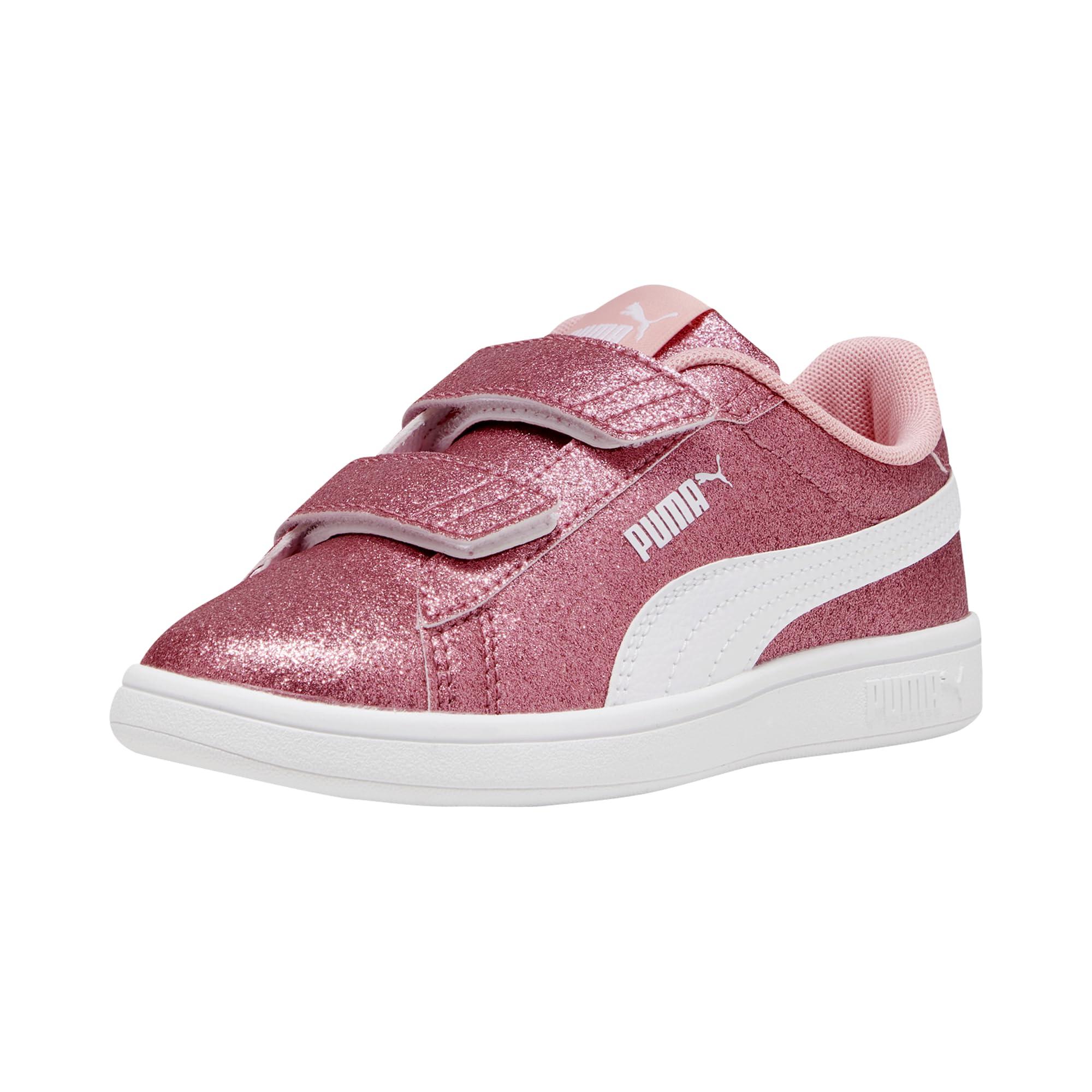 PUMA Smash 3.0 Glitz Glam Hook And Loop Sneaker in Pink | Lyst