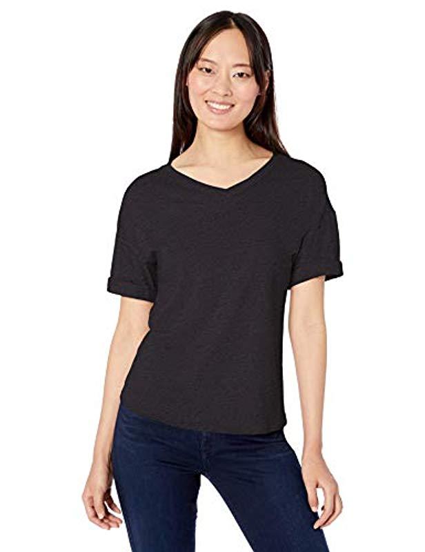 Lyst - Daily Ritual Washed Cotton 1/2-sleeve V-neck T ...