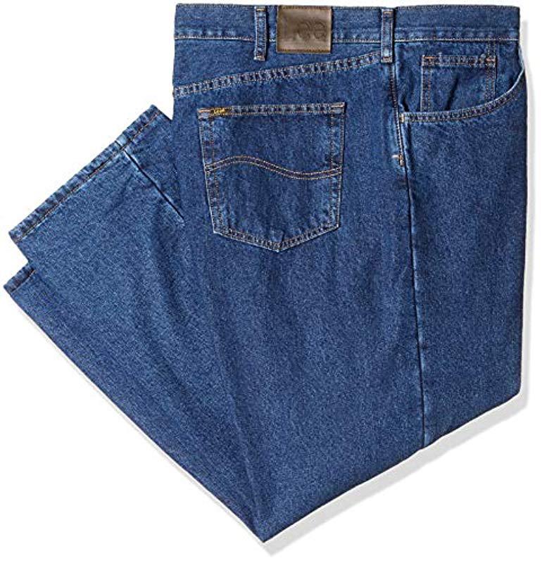 lee straight leg relaxed fit jeans