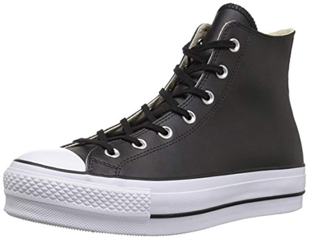 Converse Chuck Taylor All Star Lift Clean High Top Sneaker in Black - Lyst
