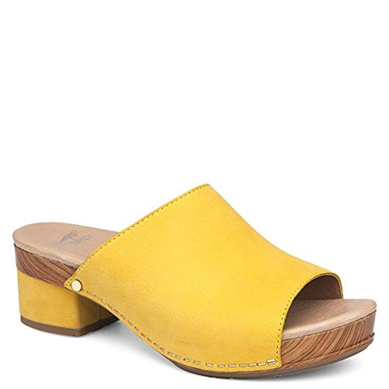 dansko yellow sandals