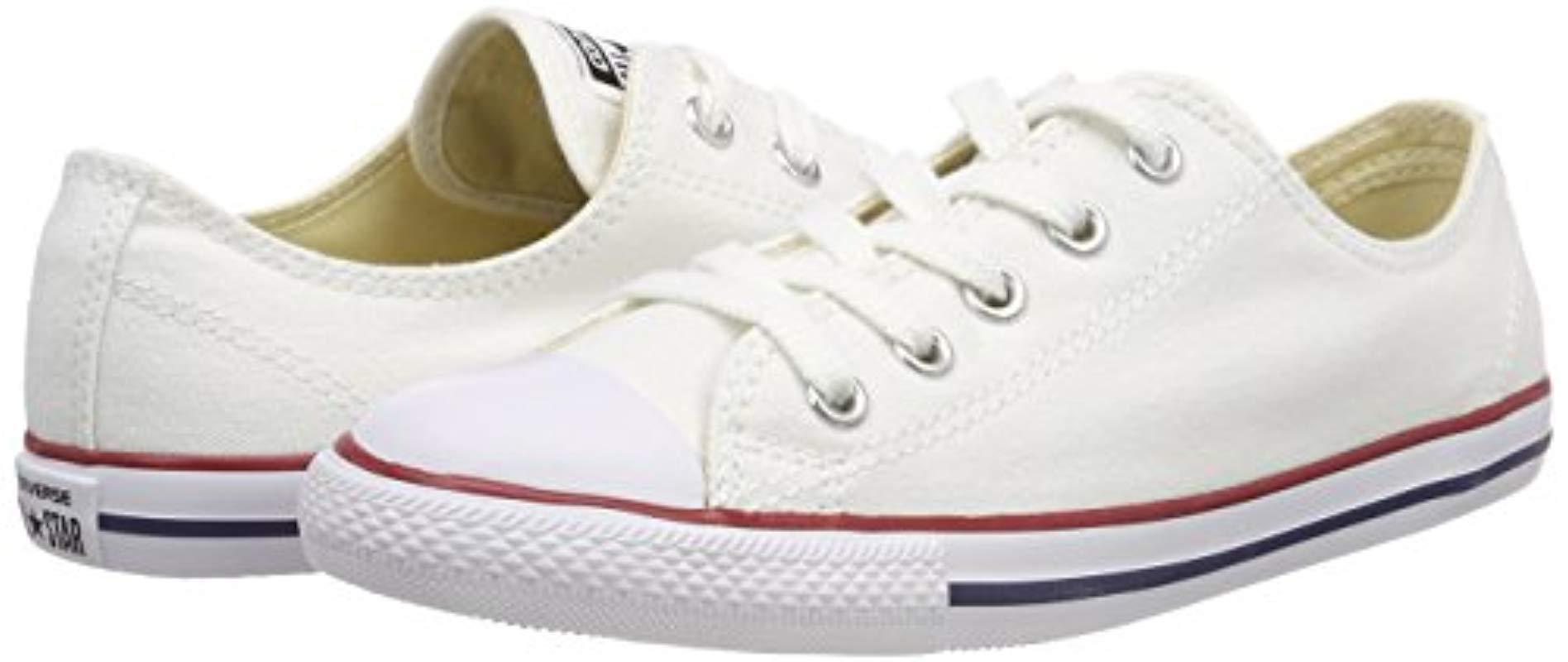 converse dainty canvas white