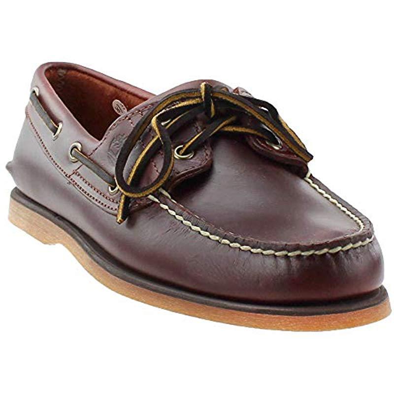 punt Avondeten Regenachtig Timberland Classic 3 Eye Padded Boat Shoes in Brown for Men | Lyst
