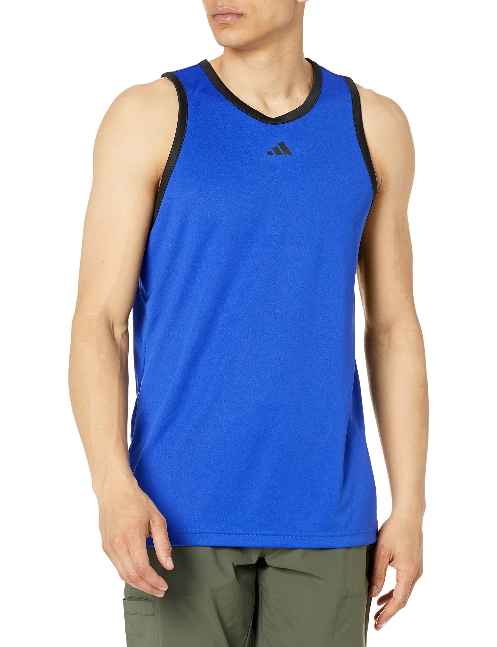 adidas Size 3-stripes Tank in Blue for Men | Lyst