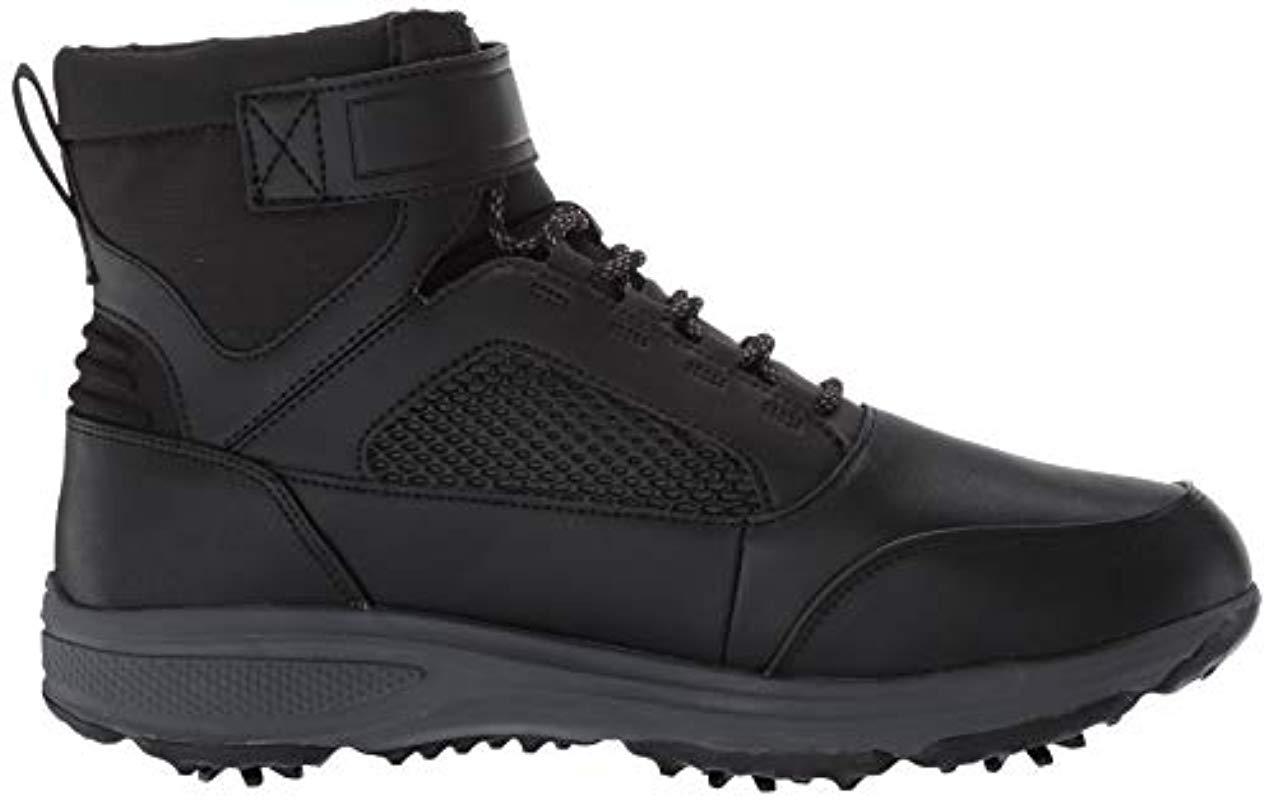 Skechers Torque Brogan Relaxed Fit Winter Golf Boots Shoe in Black for