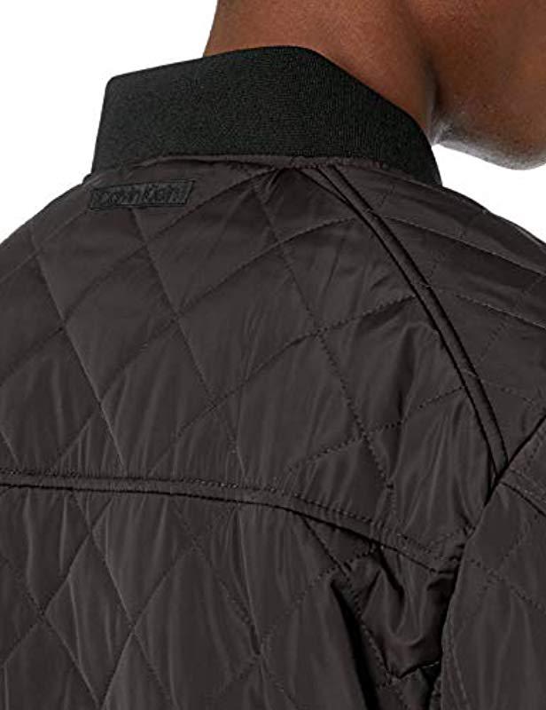 Calvin Klein Quilted Bomber With Patches in Black for Men - Lyst