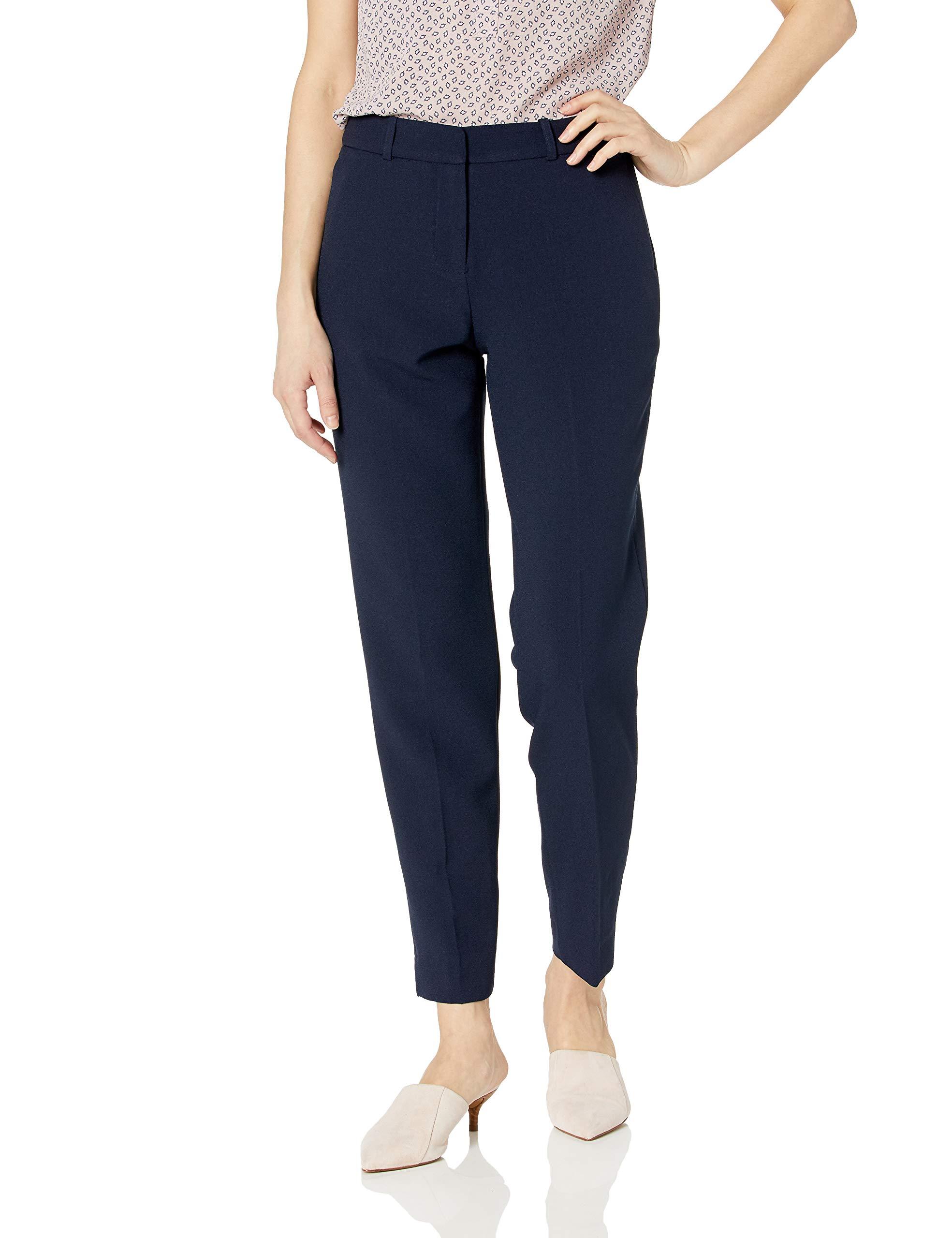 Tahari Ankle Pant With Bottom Slit in Navy (Blue) - Save 51% - Lyst