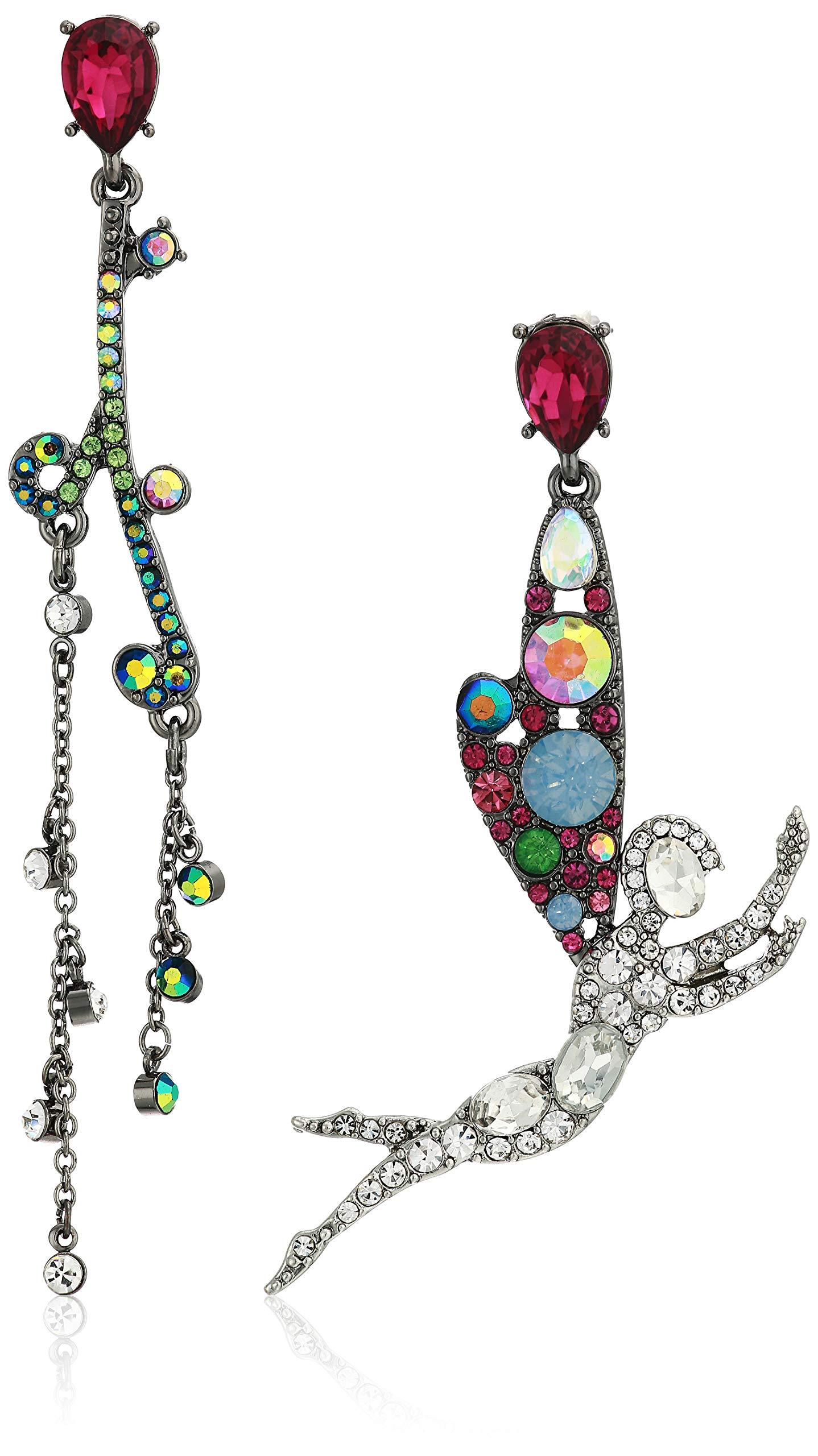 Betsey Johnson Fairy Mismatch Earrings in Black Lyst