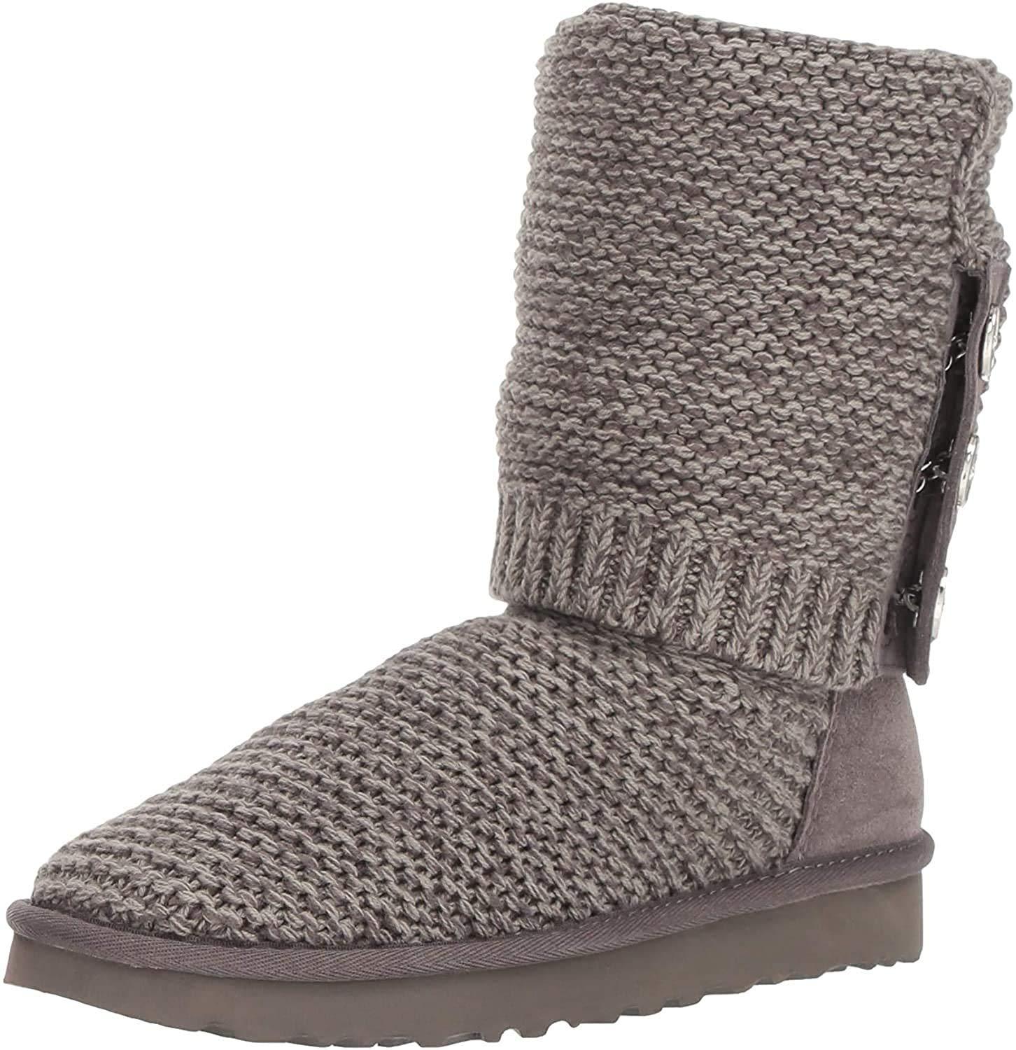 UGG Wool W Purl Cardy Knit Fashion Boot in Cream (Natural) - Lyst