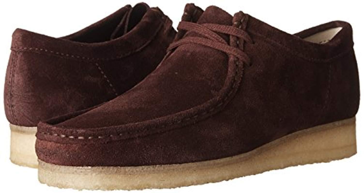 clarks wallabee burgundy suede