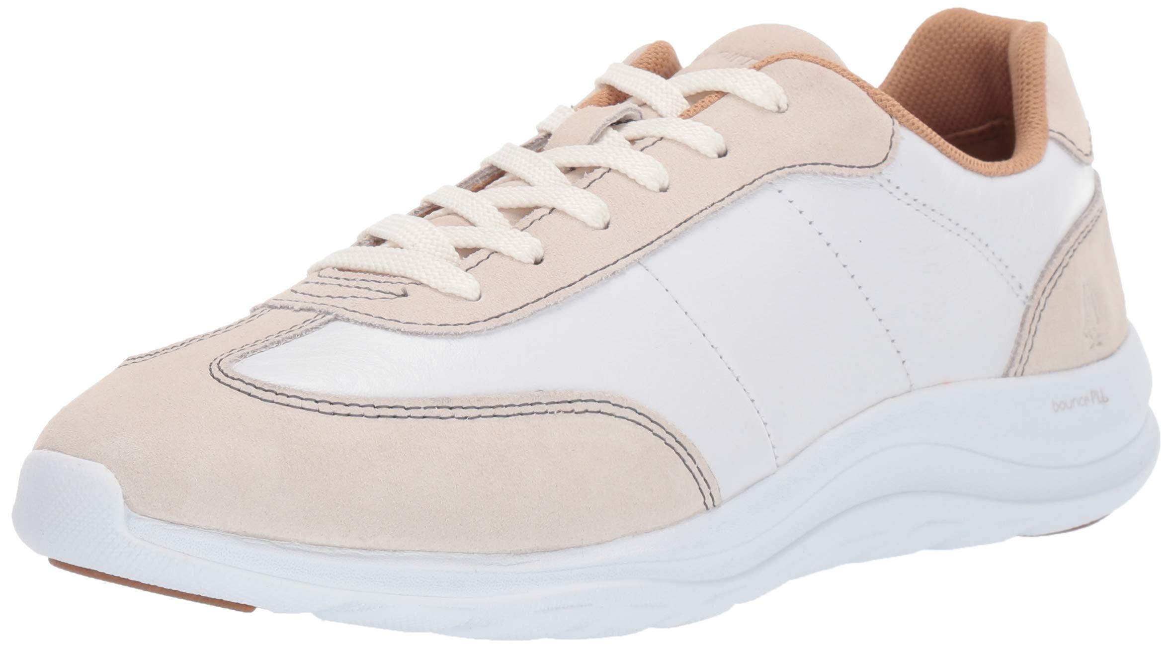 Hush Puppies Suede Cassidy Sneaker Oxford in Ivory Suede/White Leather ...