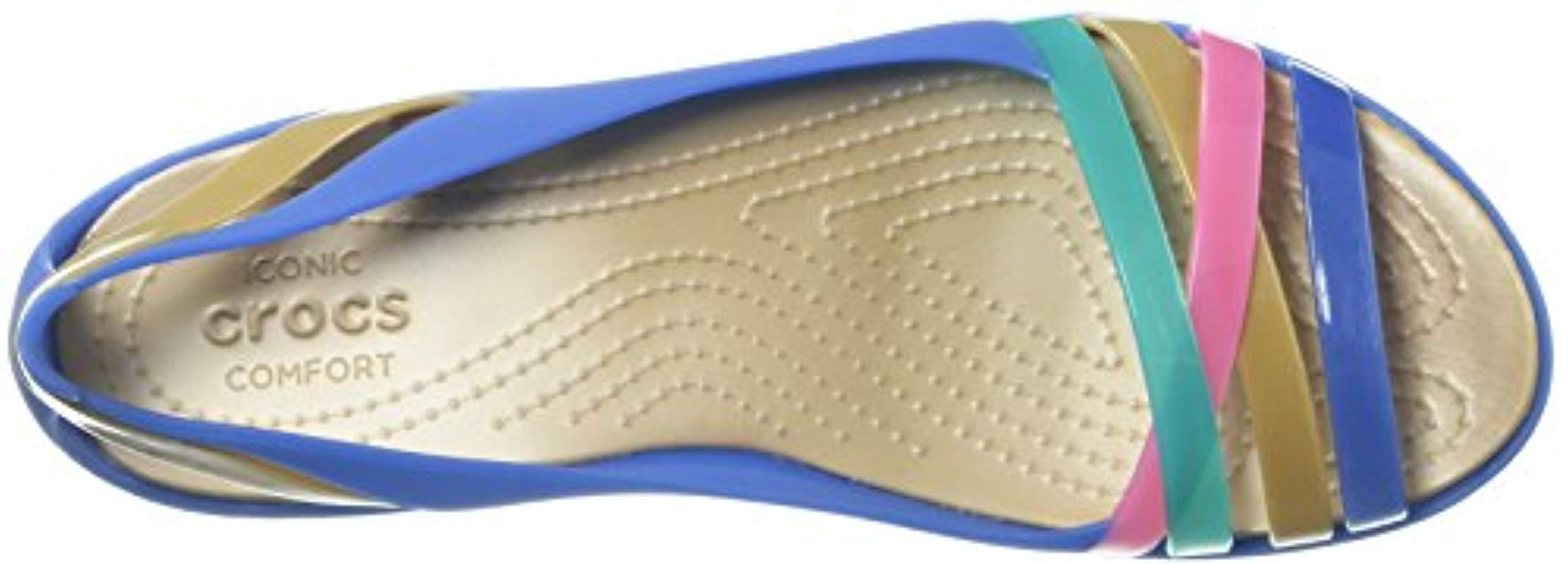 crocs women's isabella huarache 2 flat w sandal
