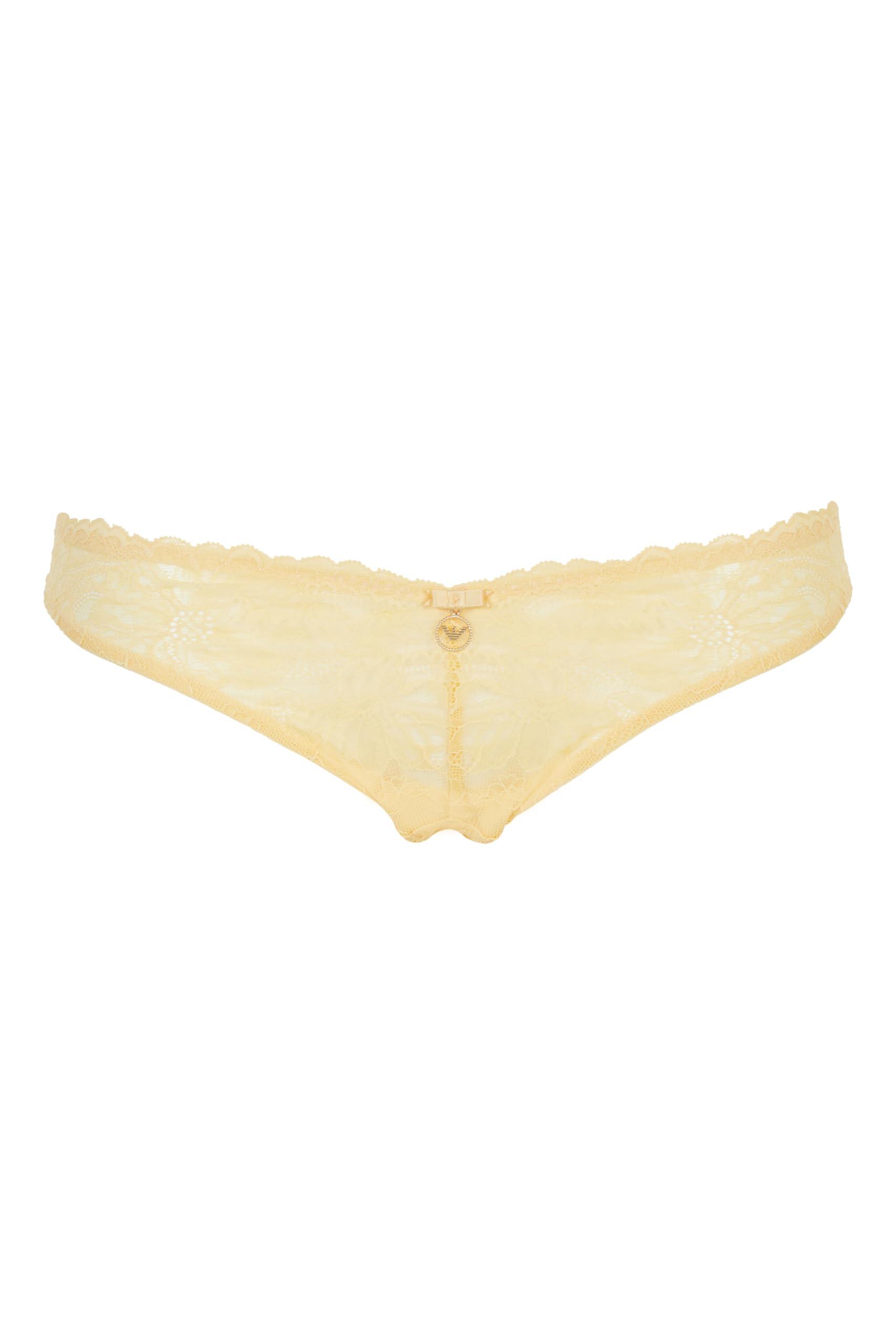 Emporio Armani Eternal Lace V-brazilian Brief in Natural