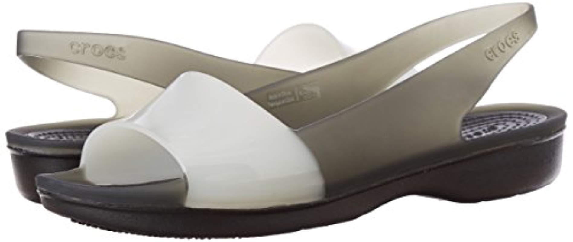 crocs colorblock slingback flat