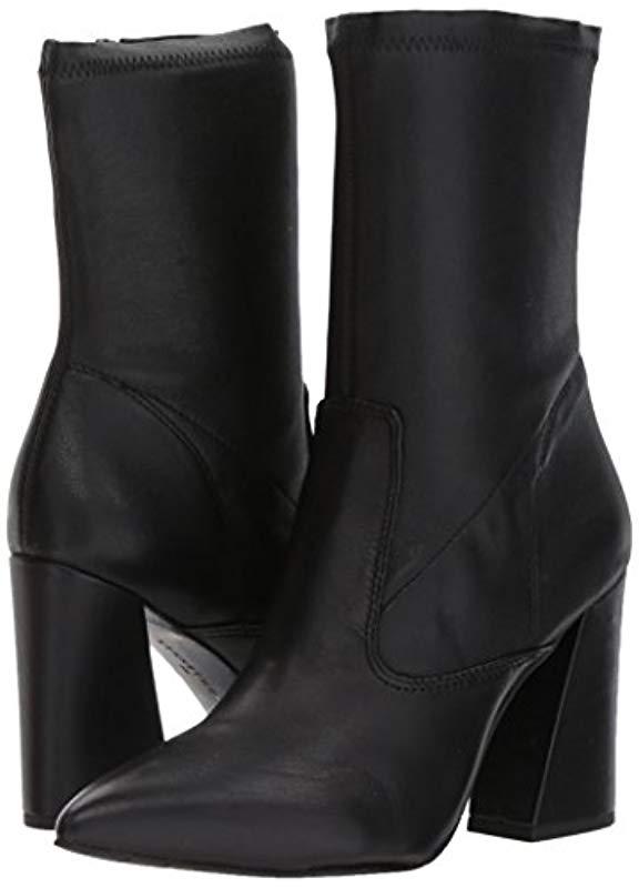 black stretch booties low heel