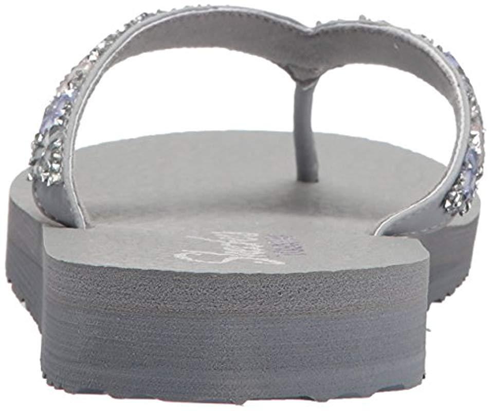 skechers meditation daisy flip flops