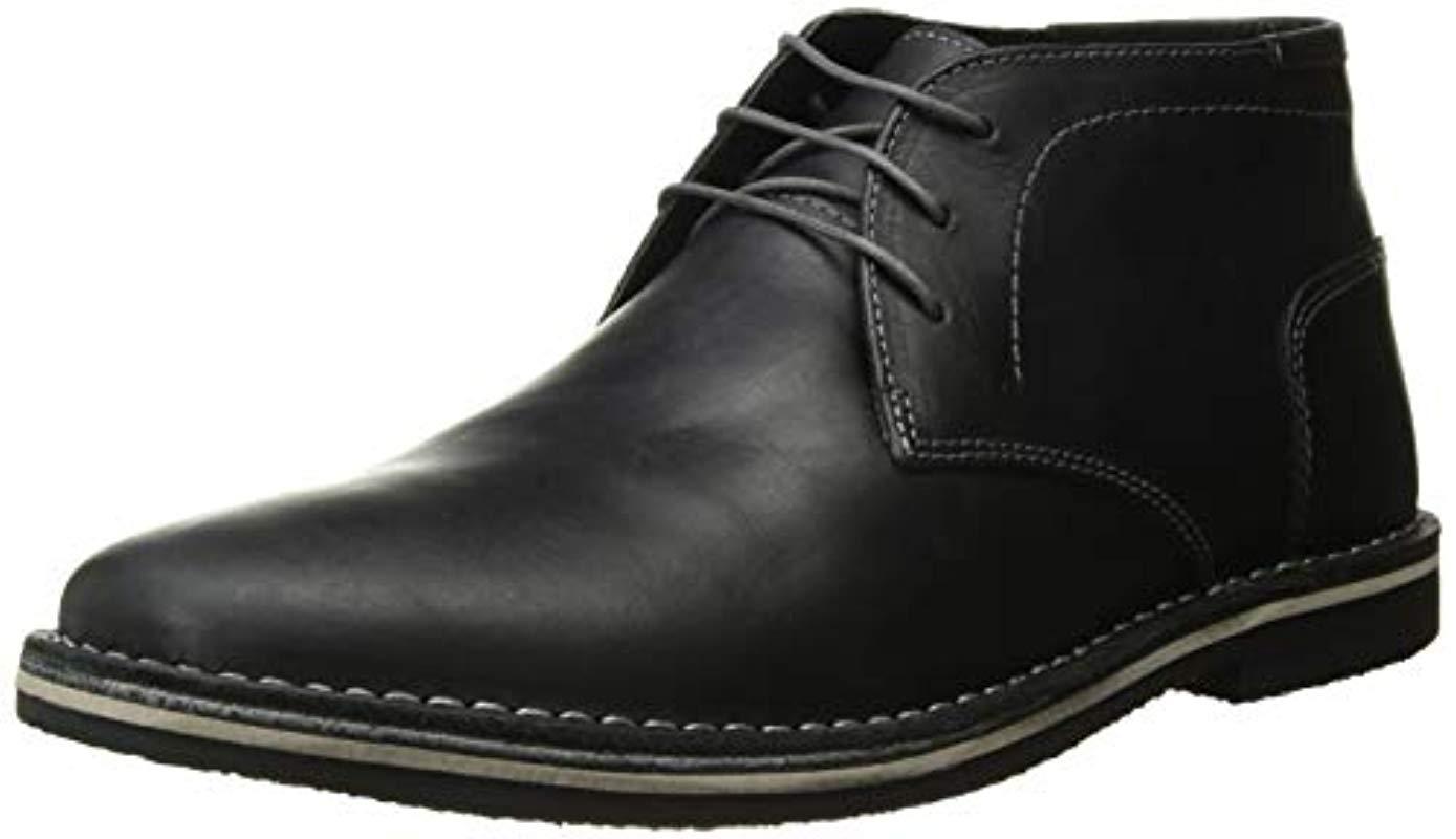 Steve Madden Harken Chukka Boot in Black Leather (Black) for Men - Lyst