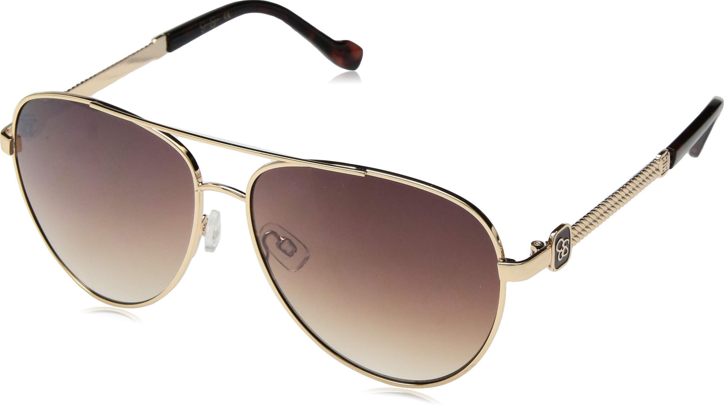 Jessica Simpson J5706 Aviator Sunglasses in Gold/Tortoise (Brown