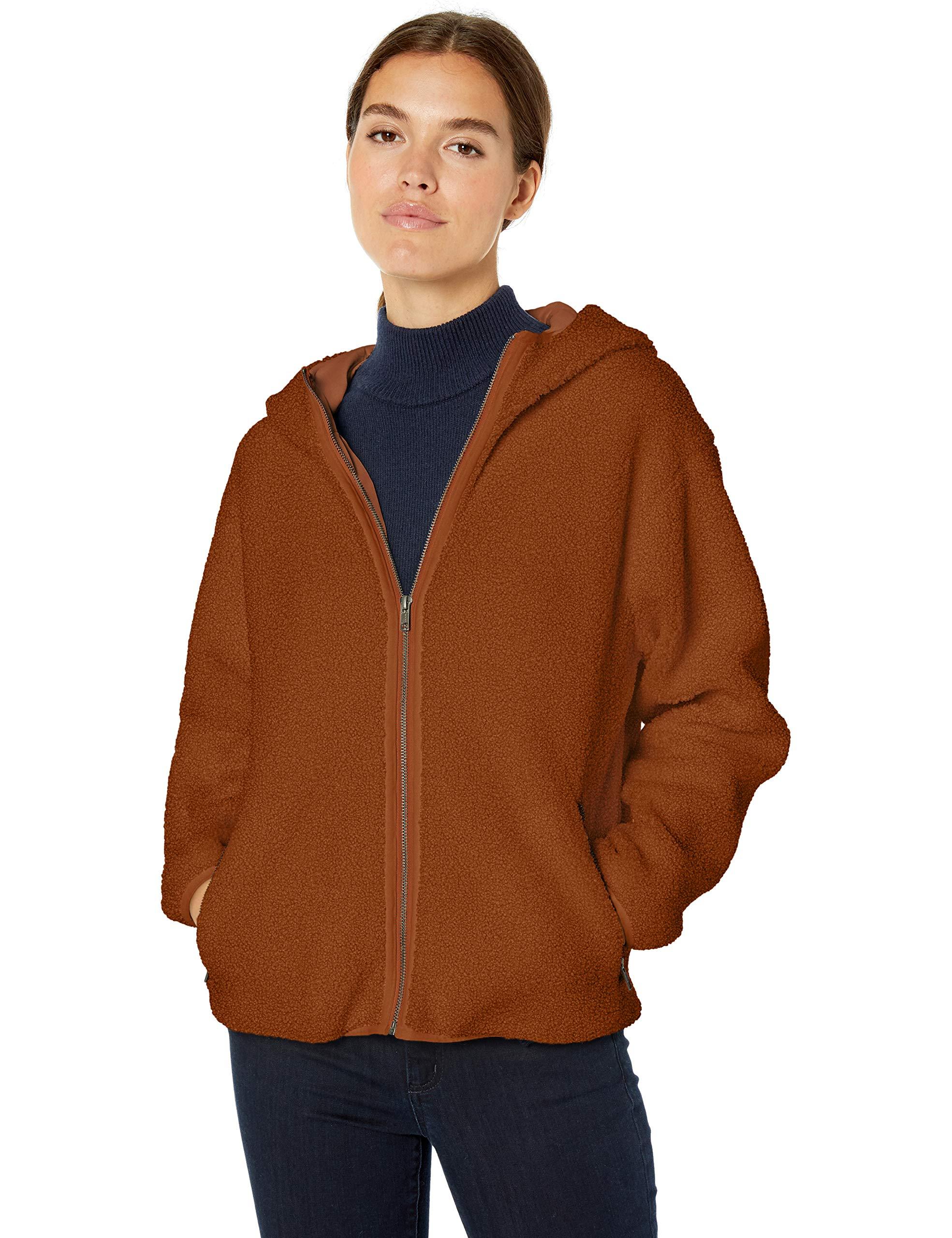 Daily Ritual Teddy Bear Fleece Hooded Zip in Caramel (Brown) Lyst