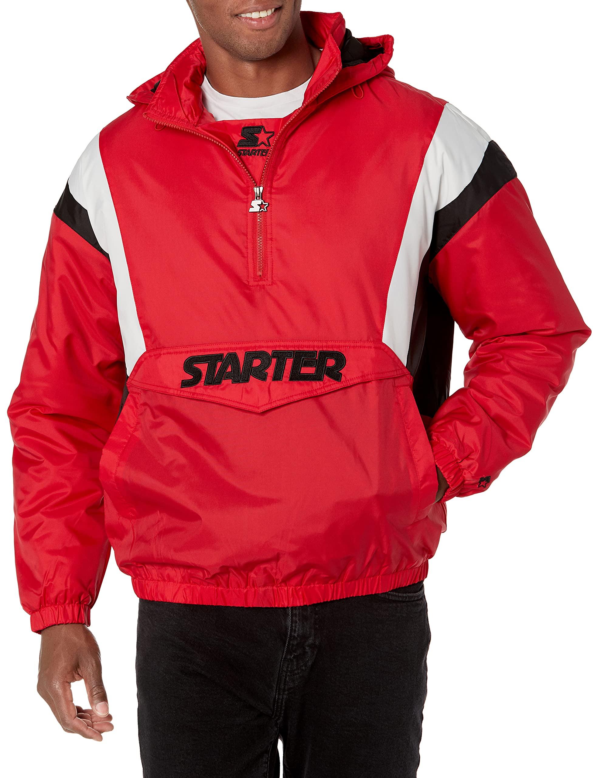 Starter Throwback Half-zip Pullover Jacket in Red for Men | Lyst
