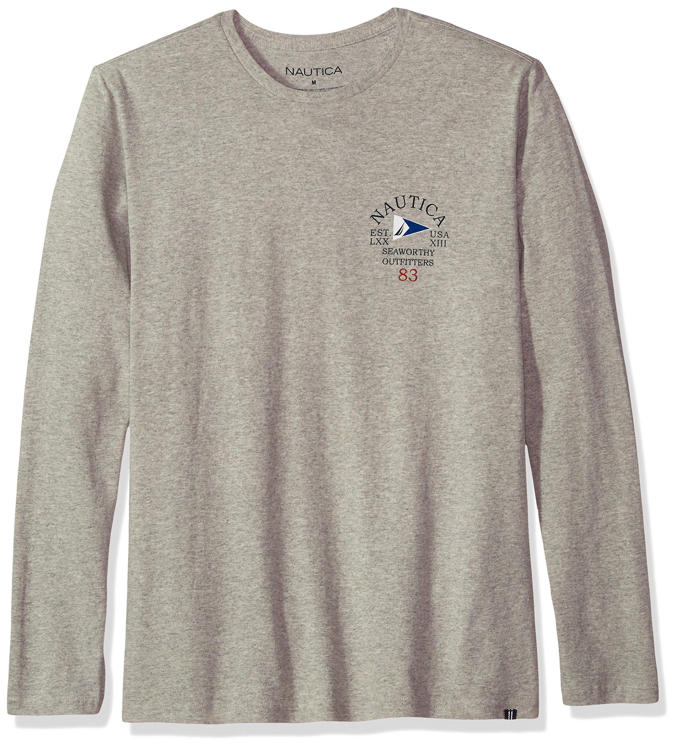 Download Nautica Cotton Long Sleeve Back Graphic T-shirt in Grey ...
