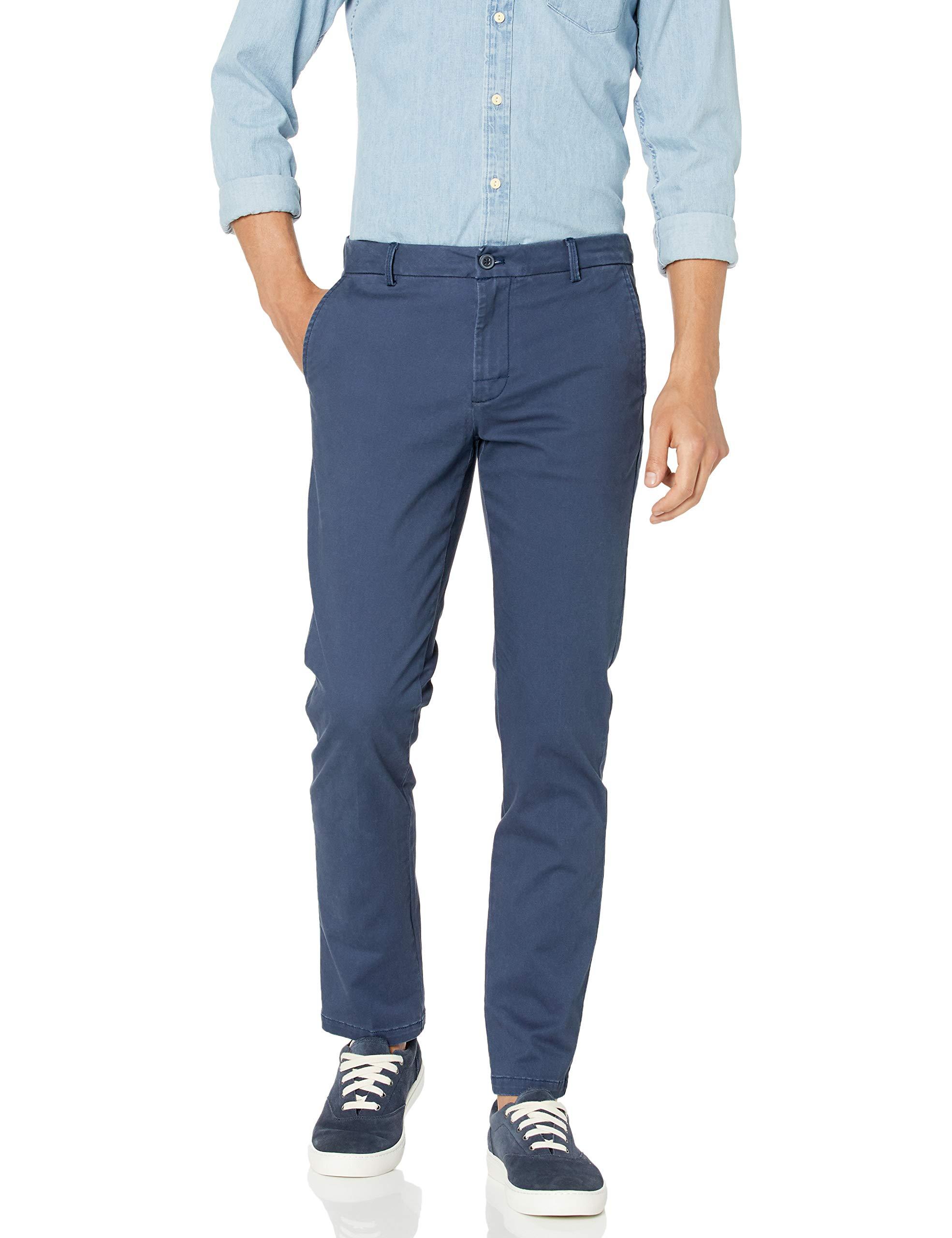 Izod Saltwater Stretch Flat Front Slim Fit Chino Pant in Blue for Men ...
