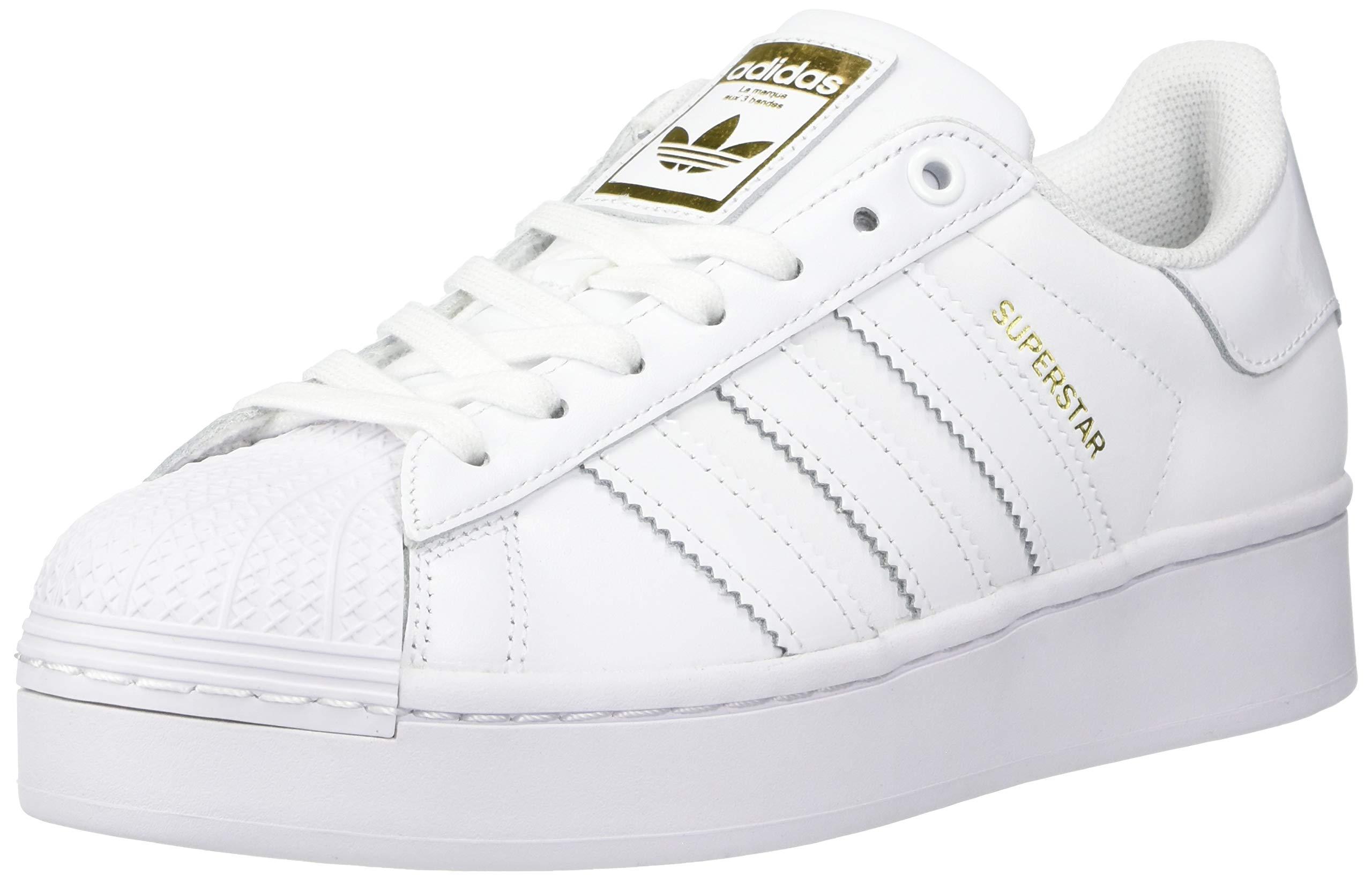 Adidas Originals Superstar Bold Sneaker In Whitewhitegold Metallic