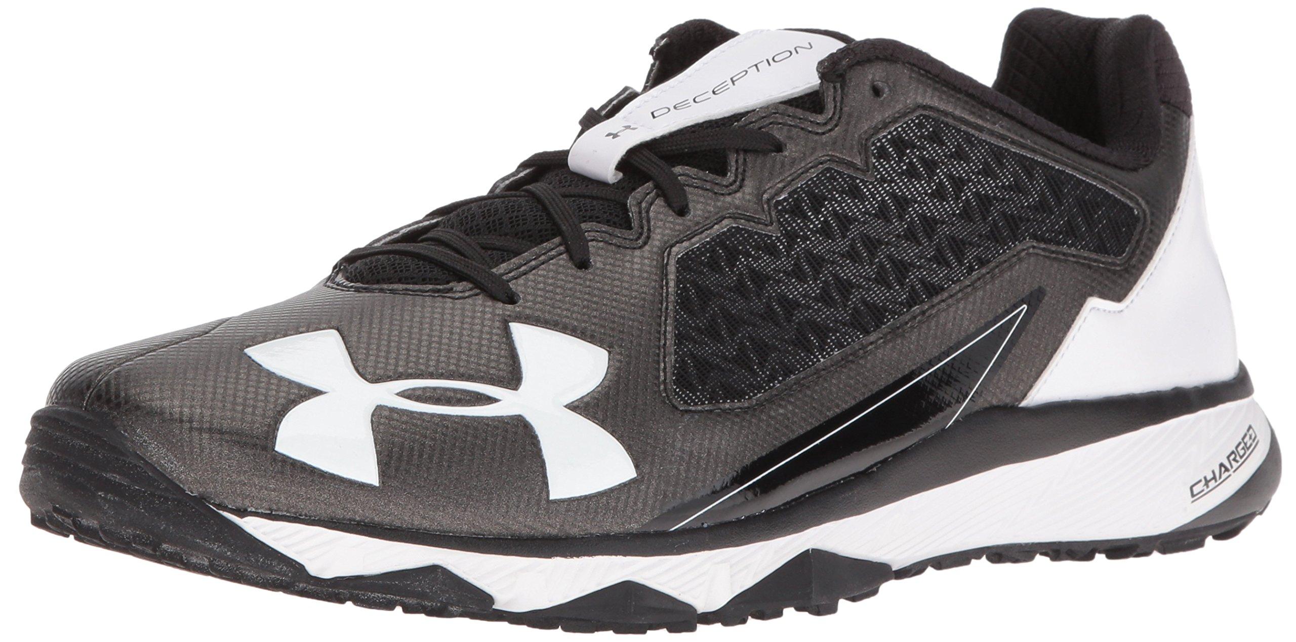 Under Armour UA Deception Trainer Turf Shoes Size MENS  Black-WHITE 1278723 011 