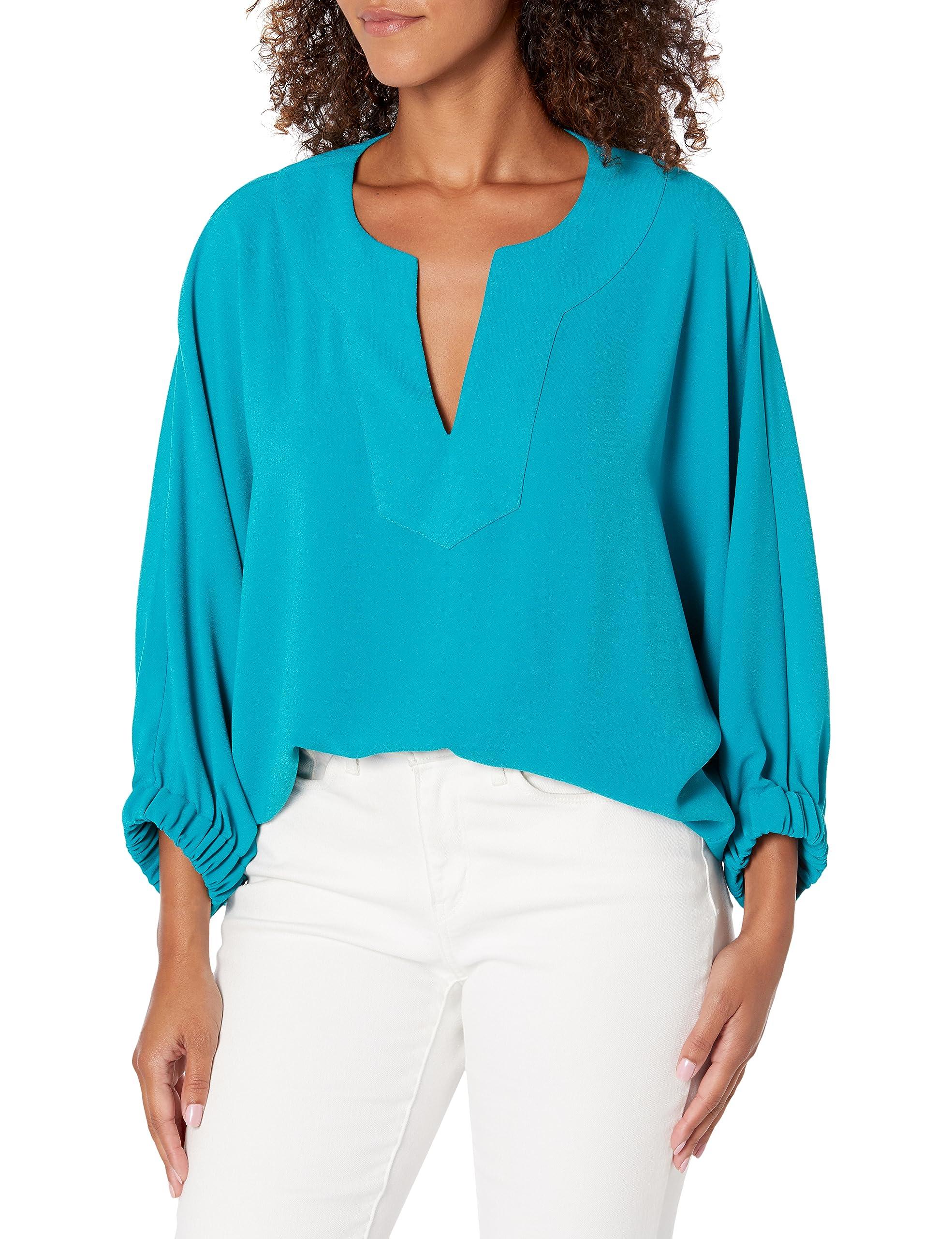 Trina Turk Relaxed Blouse in Blue | Lyst