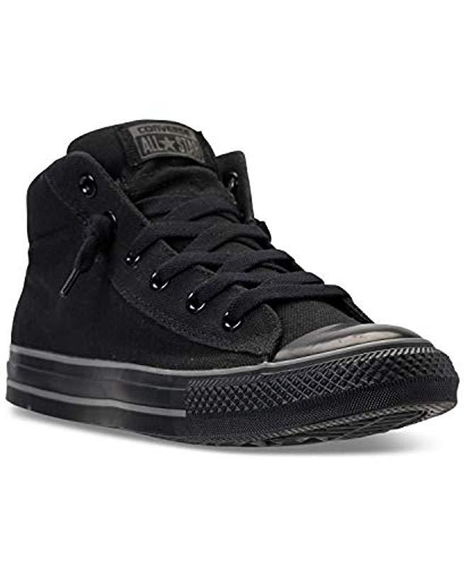 Converse Men s Chuck Taylor All Star Street Mid Casual Sneakers From Finish Line in Black for Men Lyst