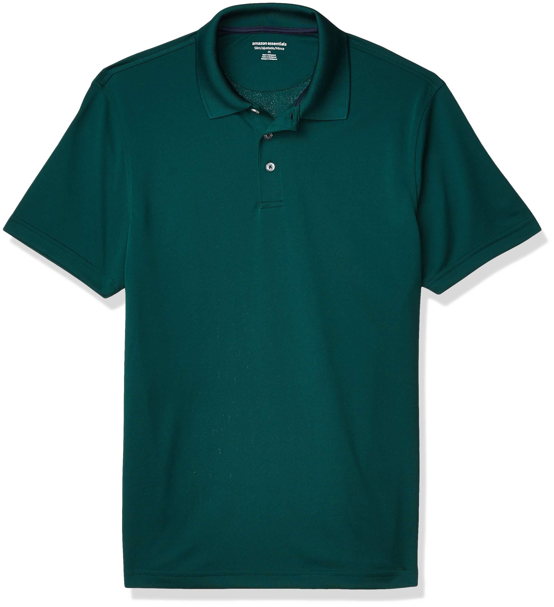 Amazon Essentials Slim-fit Quick-dry Golf Polo Shirt in Forest Green ...