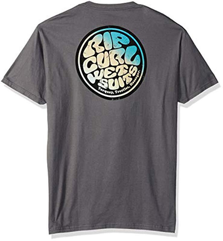 Rip Curl Supreme Wettie Premium Tee in Charcoal (Gray) for ...