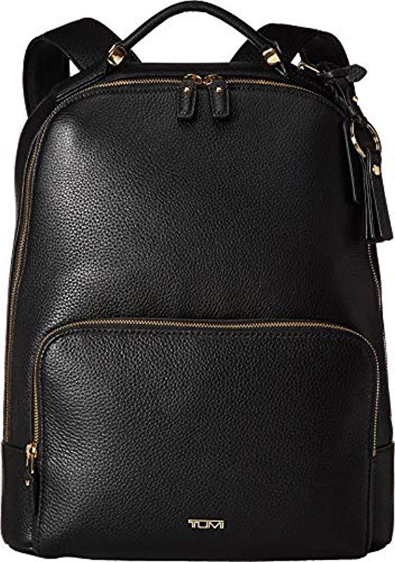 tumi leather laptop backpack