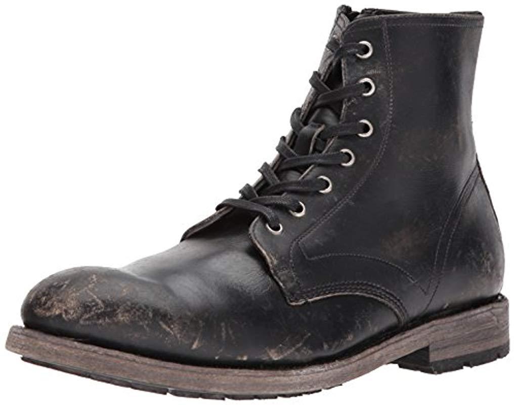 frye bowery lace up faded black