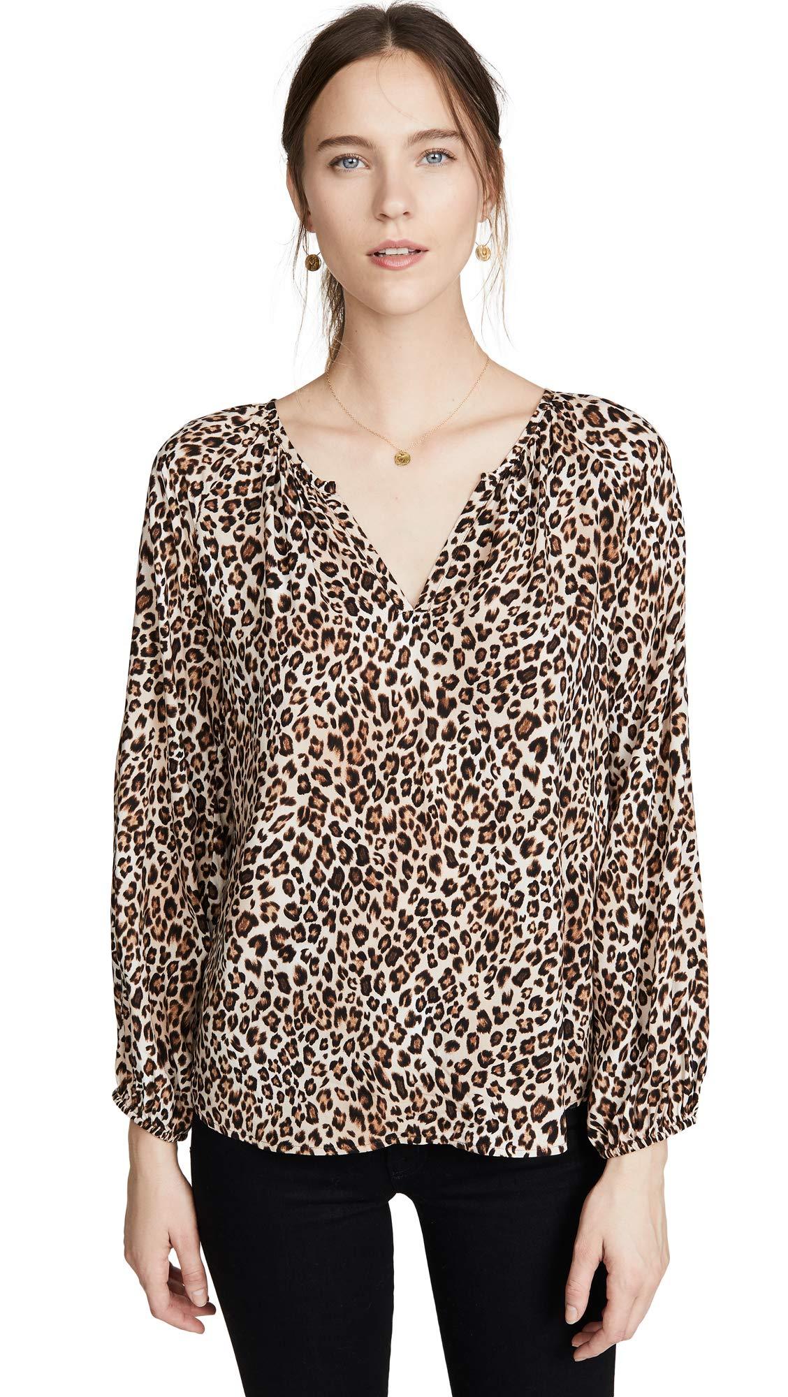 Velvet By Graham & Spencer Velvet Orelly Top in Leopard (Black) Lyst