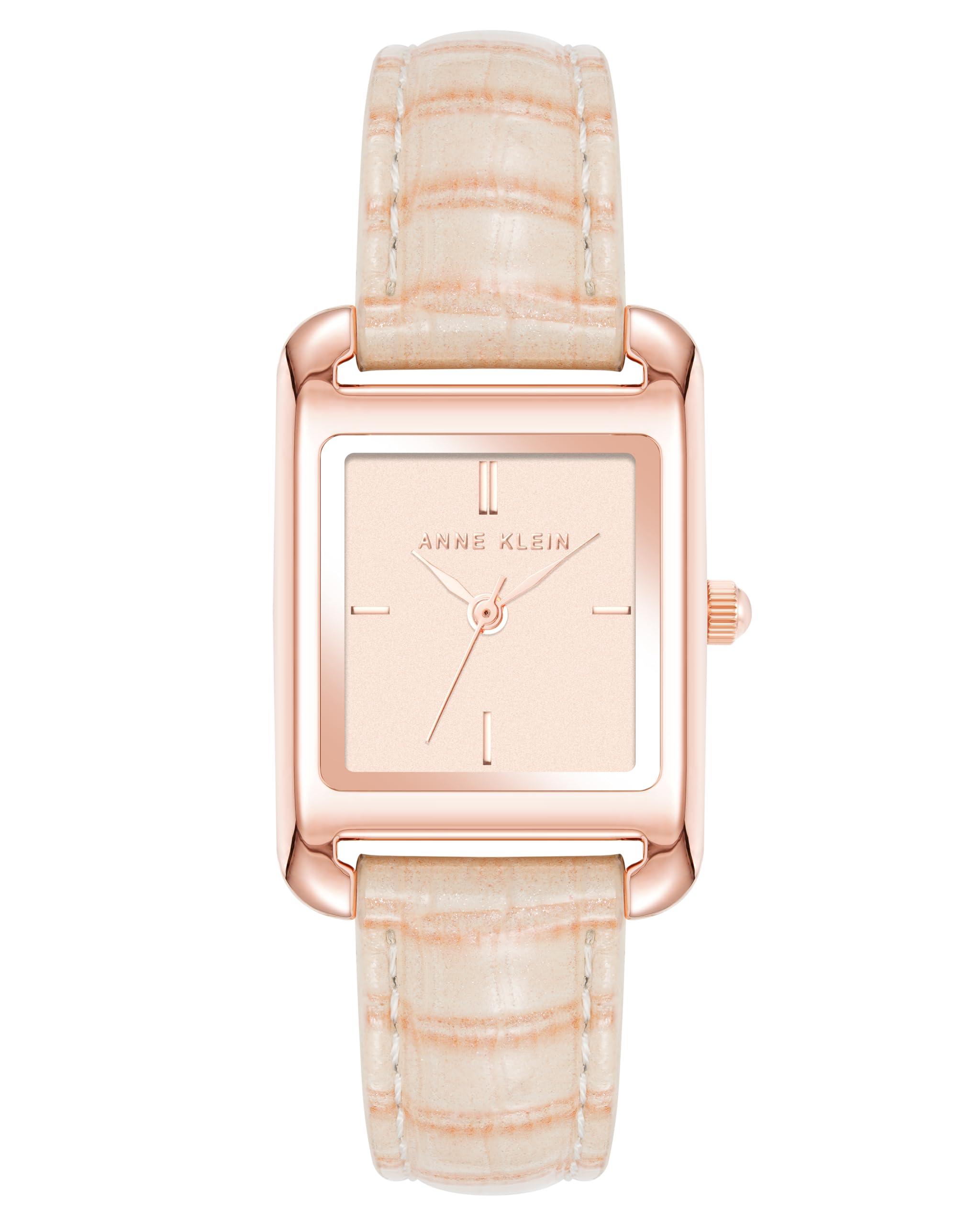 Anne klein white leather strap watch deals