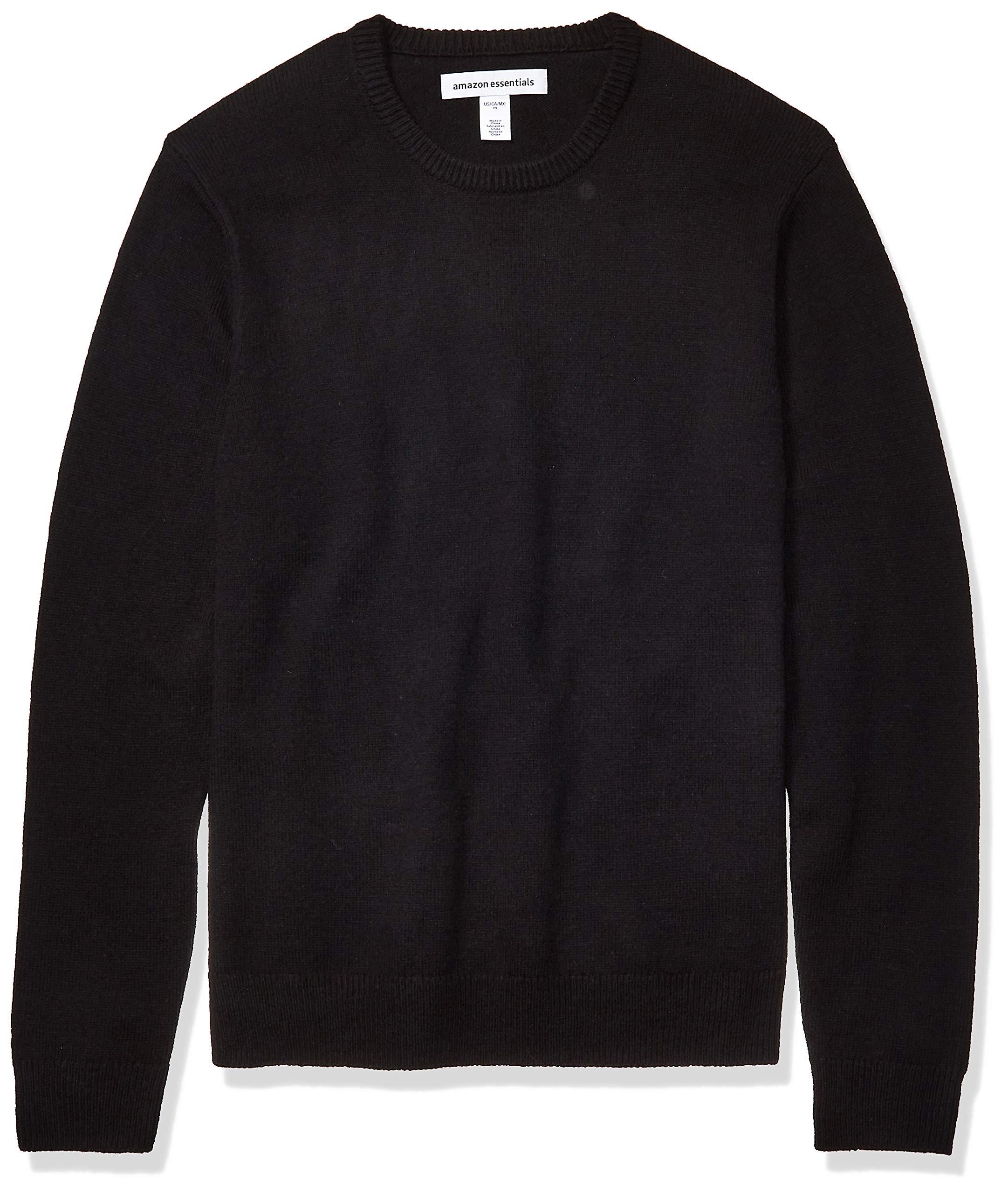 Amazon Essentials Midweight Crewneck Sweater in Black for Men - Lyst