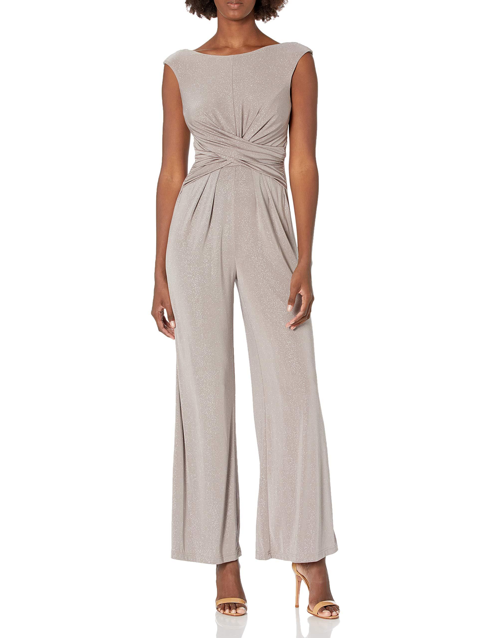 Eliza J Twist Front Boat Neck Jumpsuit - Lyst