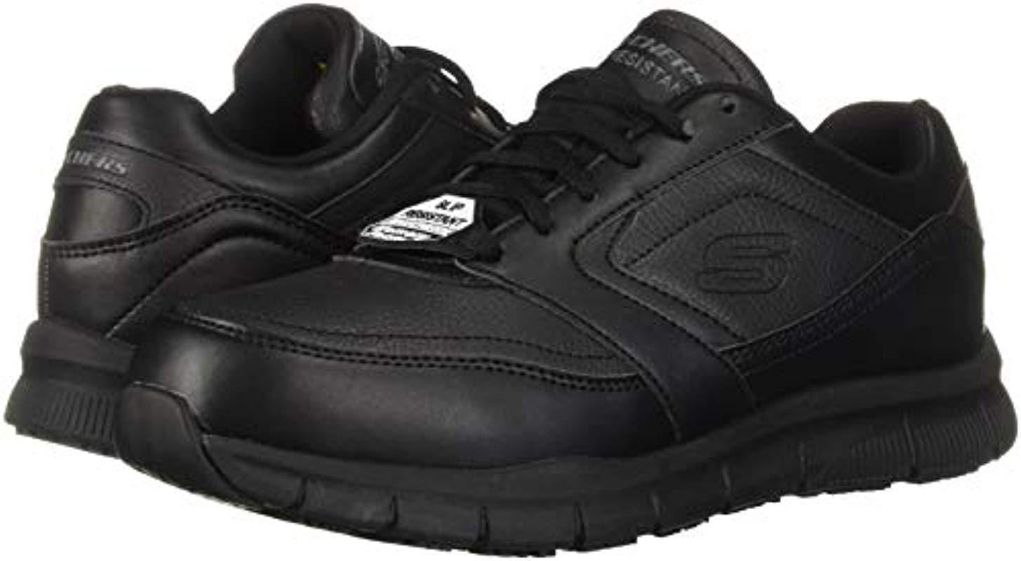 Skechers For Work Nampa Food Service Shoe,black Polyurethane,9 W Us for ...