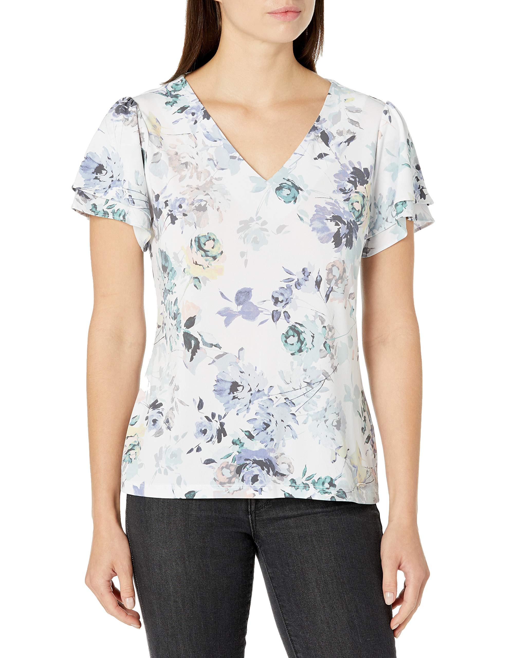 Calvin Klein Top, Zen Multi, Xlarge in Blue Lyst