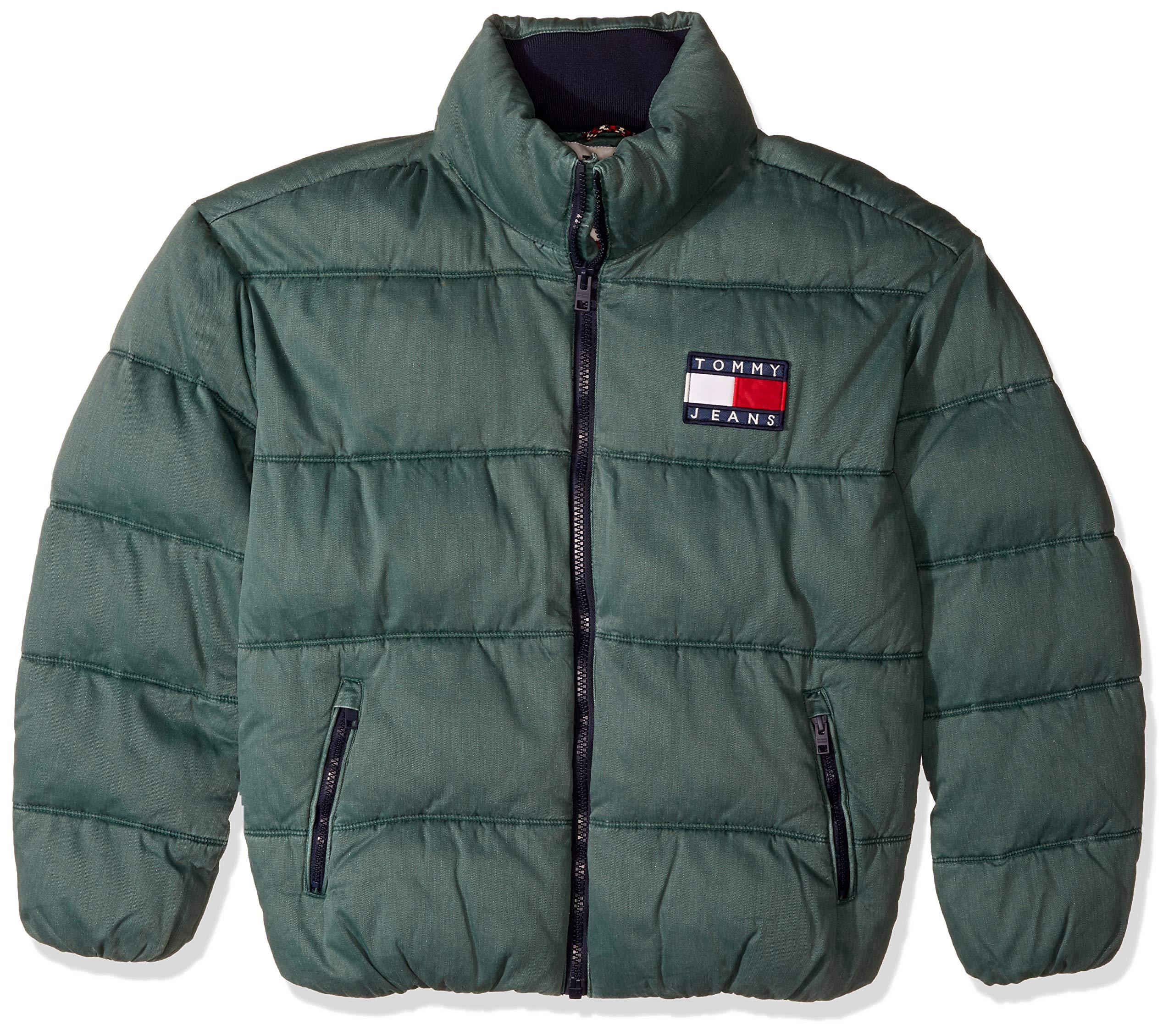 green tommy hilfiger puffer jacket
