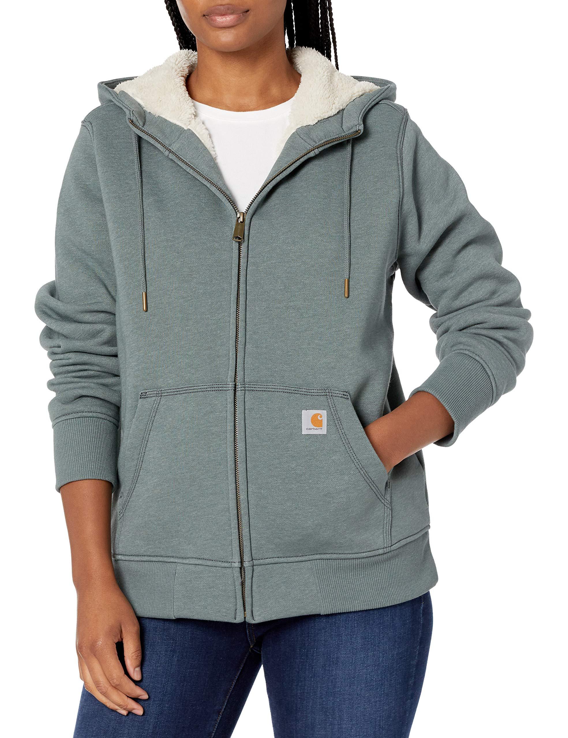 Carhartt Cotton Plus Size Clarksburg Sherpa Lined Hoodie in Green - Save 27% - Lyst