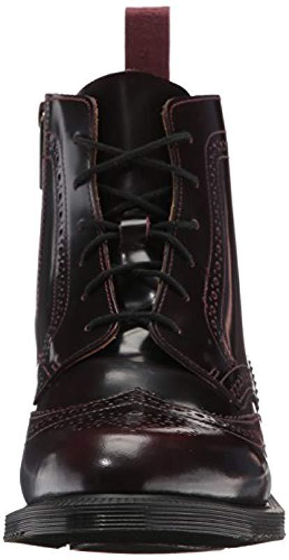 Dr. Martens Delphine 8-eye Brogue Boot in Black | Lyst