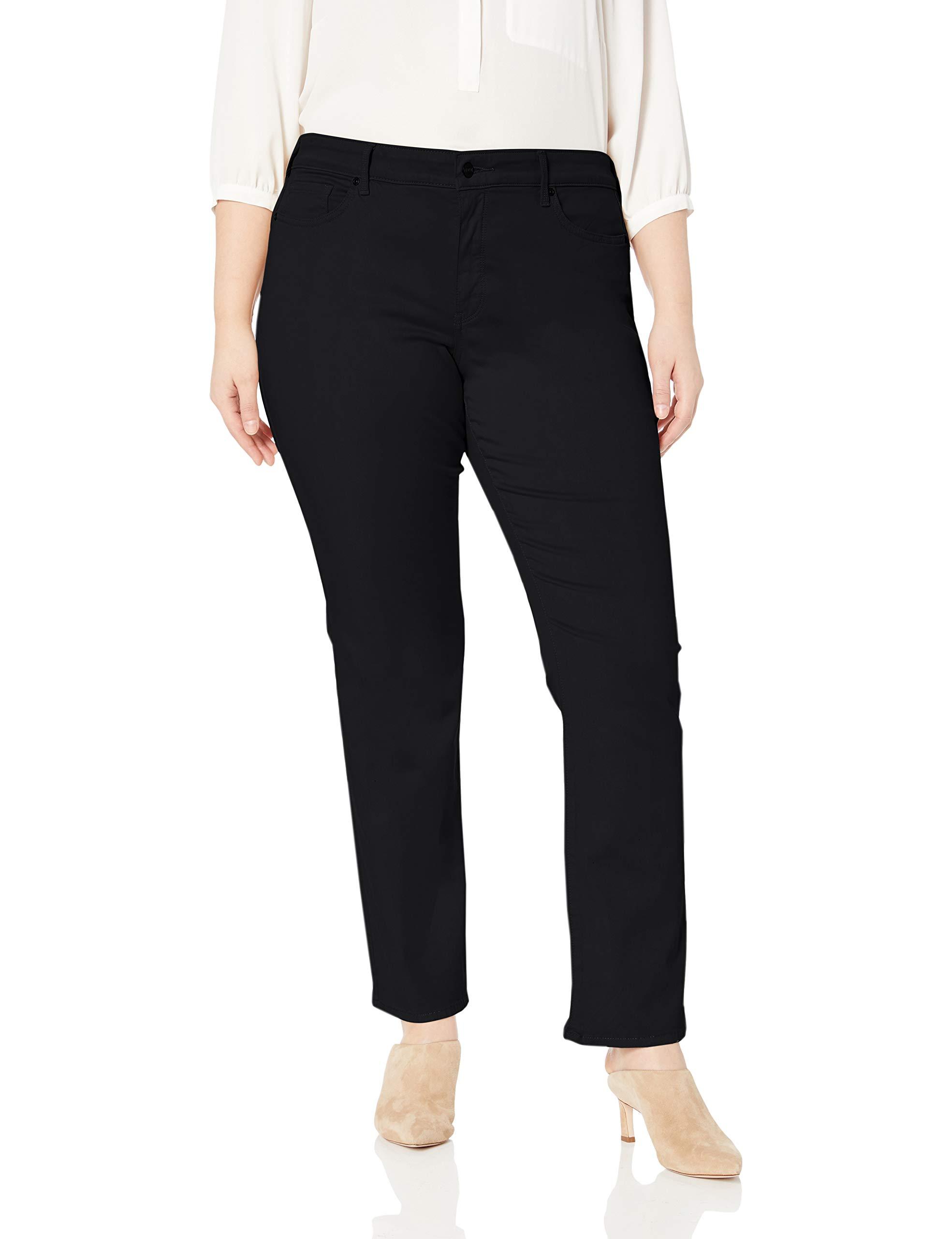 NYDJ Denim Plus Size Marilyn Straight Leg Jeans in Black - Save 36% - Lyst