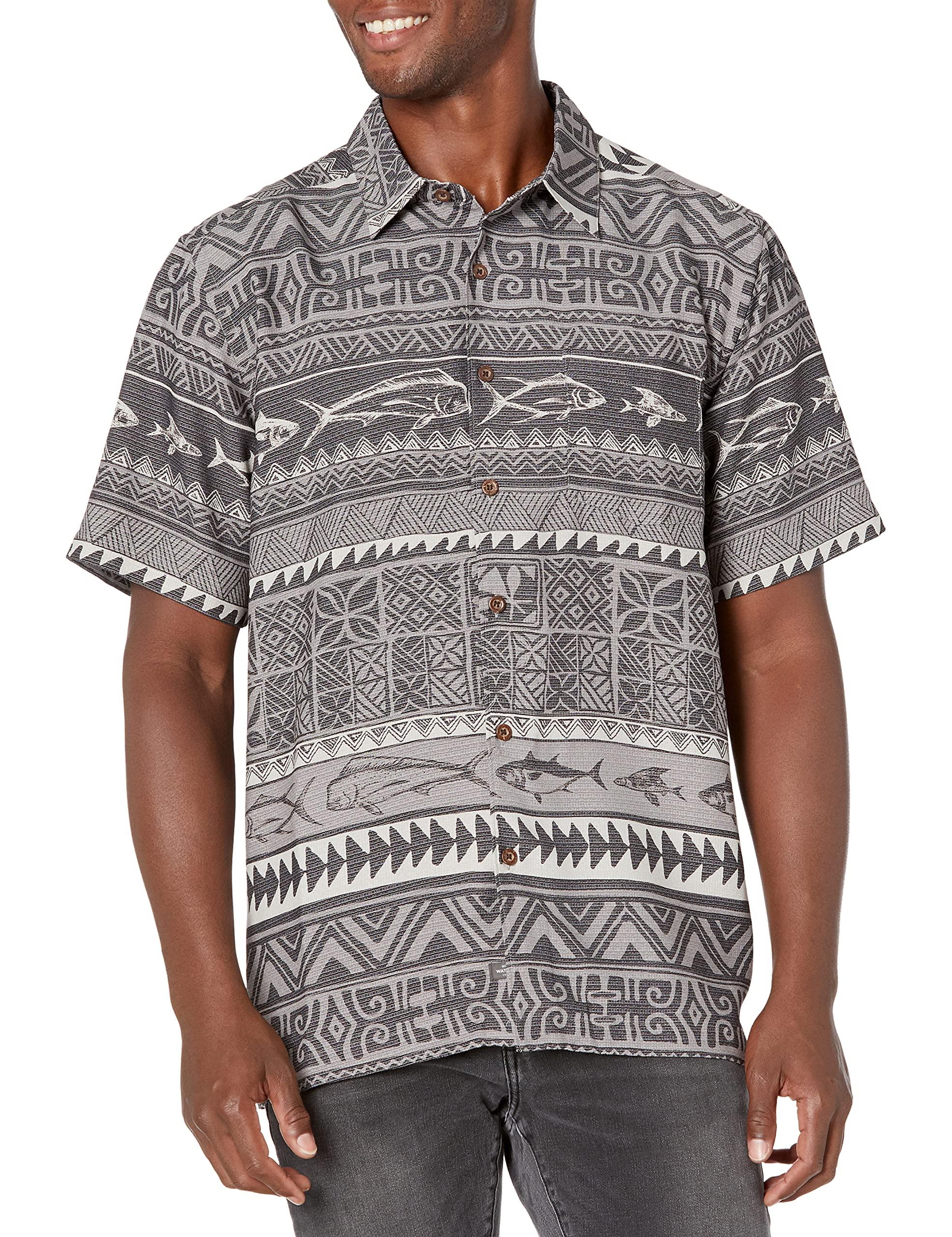 Quiksilver Waterman Comfort Fit Button Down Hawaiian Shirt in Gray for Men  | Lyst