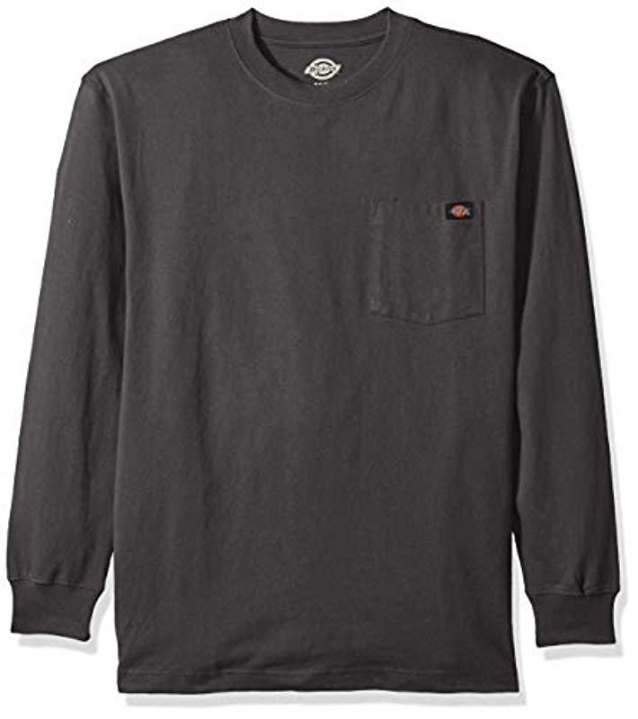 Dickies Cotton Long Sleeve Heavyweight Crew Neck in Charcoal (Gray) for