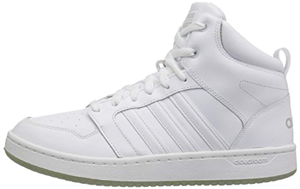 adidas Leather Cf Super Hoops Mid Basketball Shoe in White/White/Grey  (White) for Men - Lyst