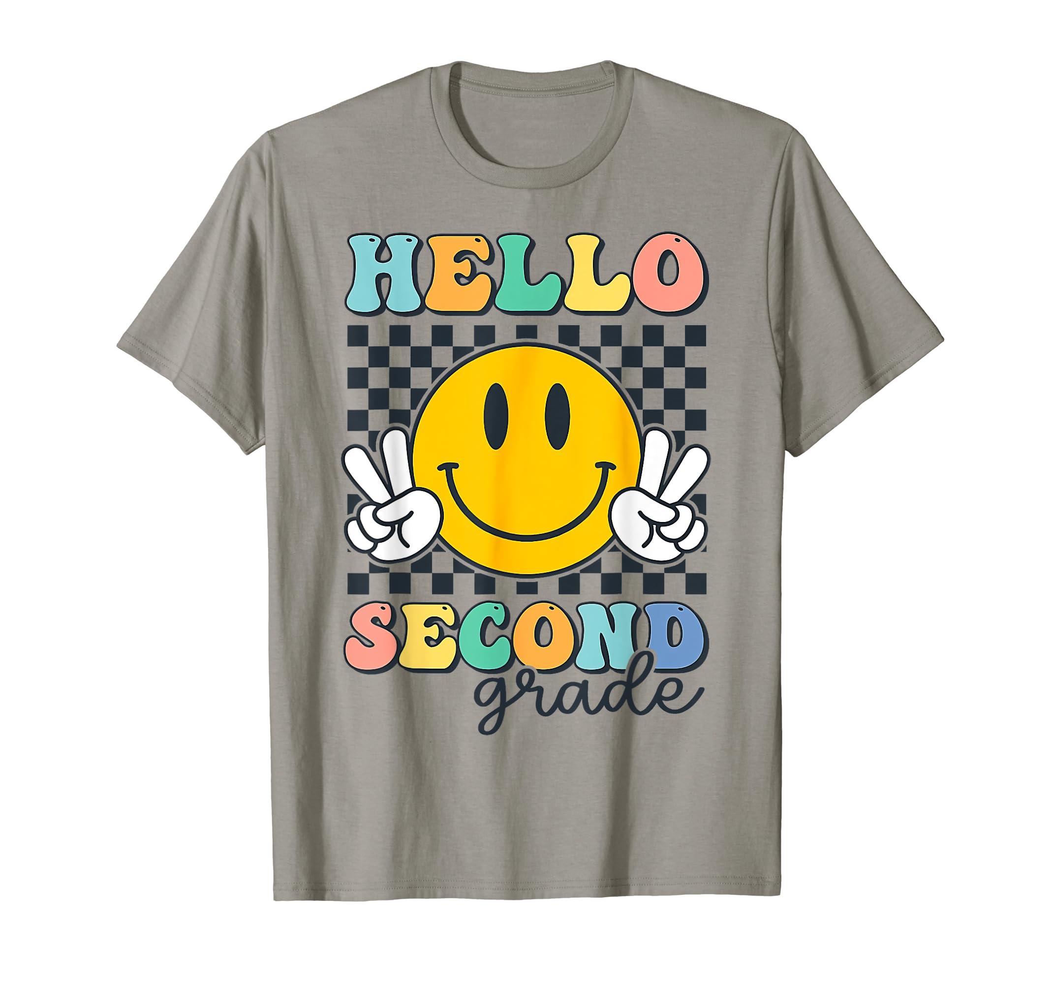 Second Grade Team Retro Groovy Vintage First Day Of School Shirt